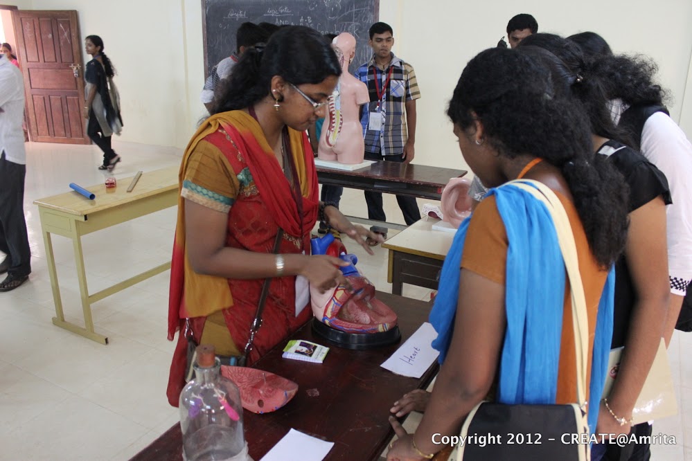 13- Students given a demo of the heart at the Agasthya Science Expo