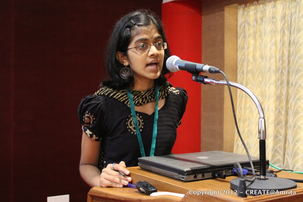 56-Akshaya Gopinath, a student at the camp, giving her feedback