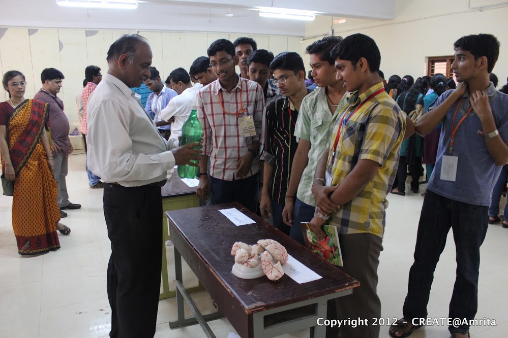 14- Students given a demo of the brain at the Agasthya Science Expo
