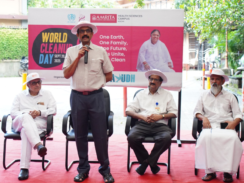 Amrita Celebrates Cleanliness Day as Part of Amritavarsham 72 Celebrations
