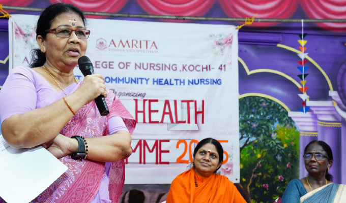 Amrita College of Nursing Organizes Health Awareness Workshop for Amrita Vidyalam Students, Kodungallur