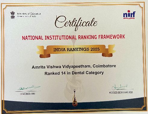 NIRF Ranking Certificate 2024