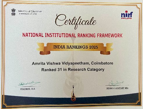 NIRF Ranking Certificate 2024