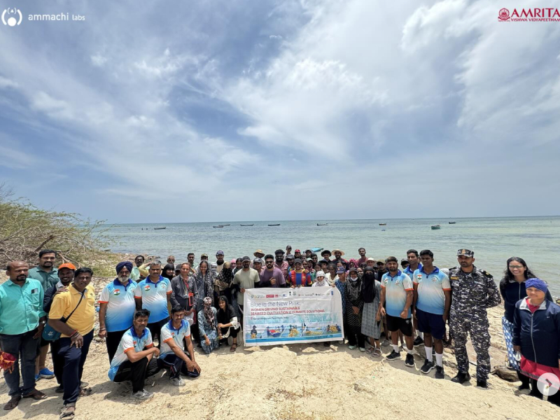Amrita Students, Indian Navy, and Local Leaders Join Forces to Restore Seagrass Ecosystems in Olaikuda
