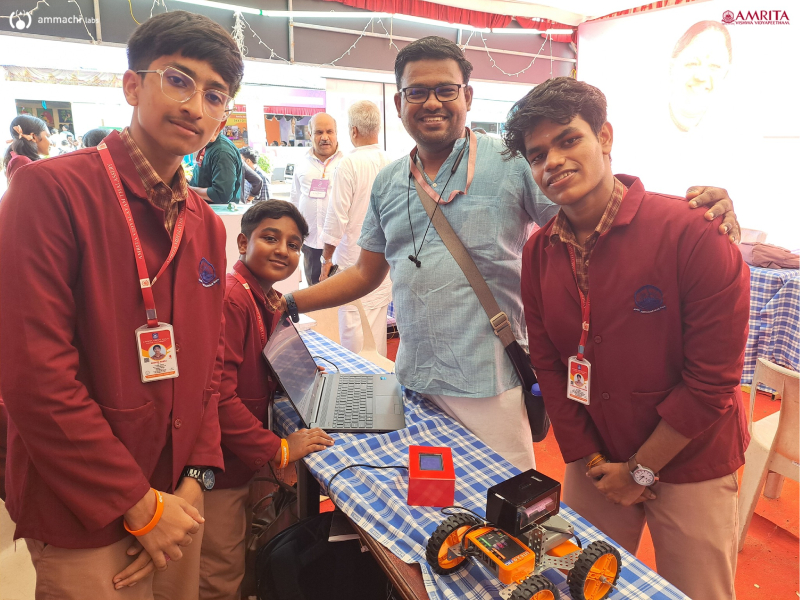 Amrita Vidyalayam Students Showcase Innovation at Atal Tinkering Labs Exhibition During Amritavarsham 72