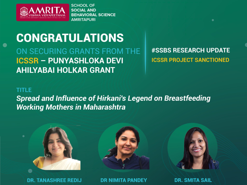 SSBS Faculty Receives Prestigious ICSSR – Punyashloka Devi Ahilyabai Holkar Grant