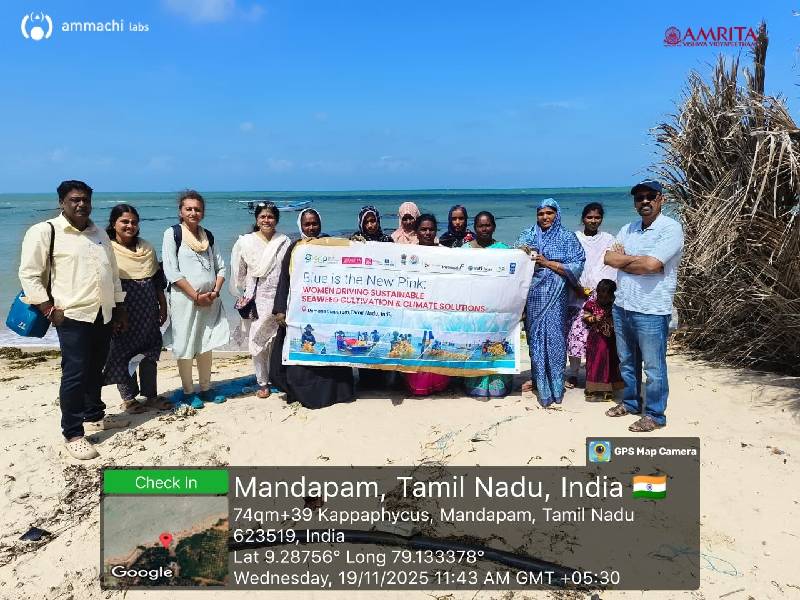 AMMACHI Labs Hosts GEF Small Grants Programme Delegation for Ocean Farming Field Monitoring Visit in Tamil Nadu
