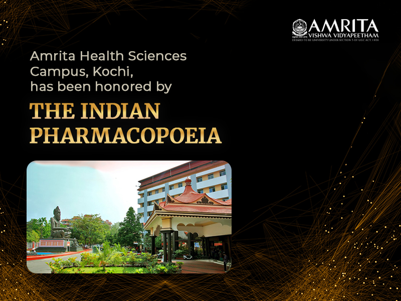 Amrita Health Sciences Campus Kochi Recognized for Excellence in Pharmacovigilance