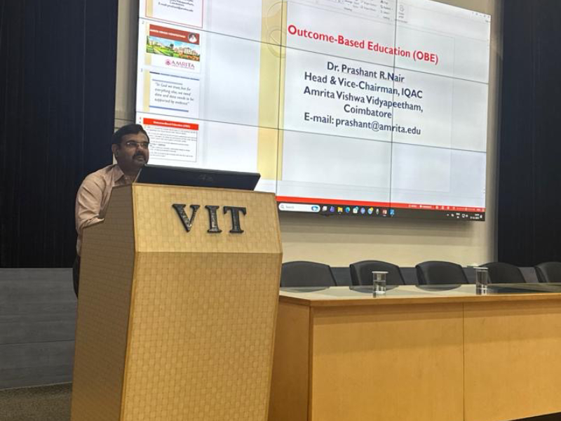 AMRITA IQAC Associate Director Speaks at OBE FDP at VIT University, Vellore