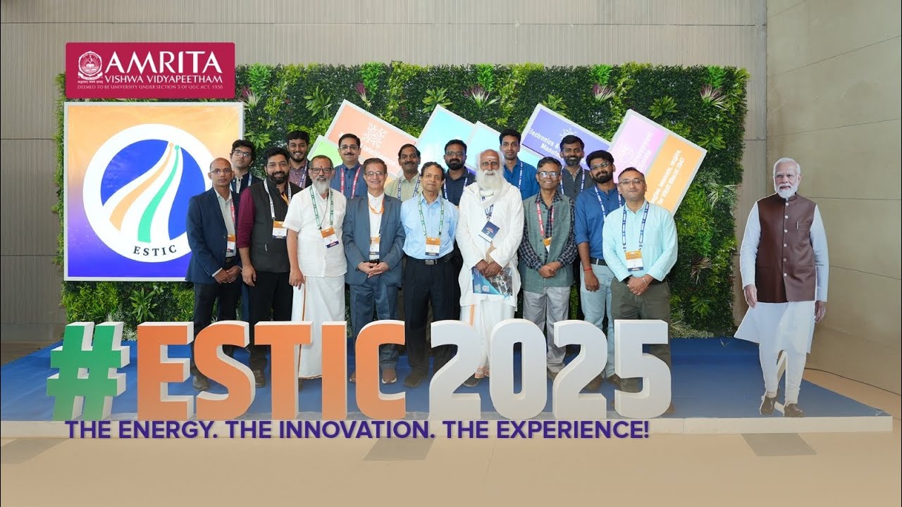 Amrita Vishwa Vidyapeetham Shines at ESTIC 2025 – Innovation for a Viksit Bharat!