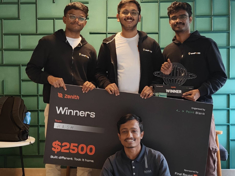 Amrita Team H.A.S.H. Bags Top Honors at Zenith National Hackathon