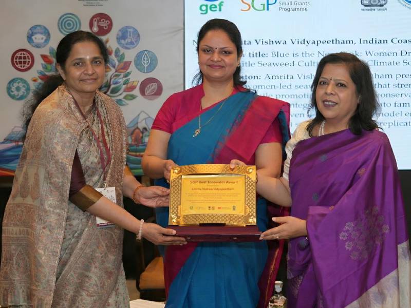 Amrita Vishwa Vidyapeetham Wins SGP Best Innovator Award for Women-Led Grassroots Climate Action.