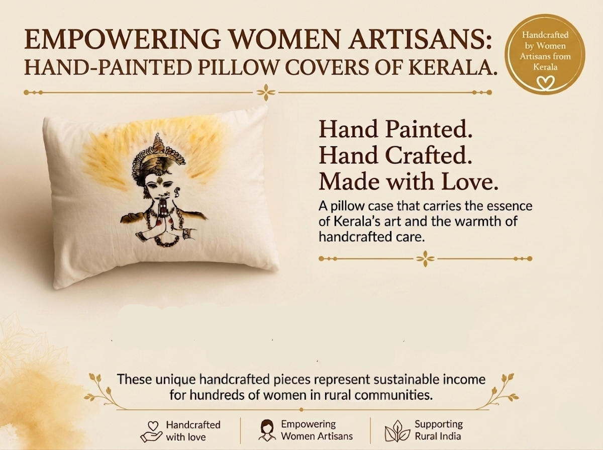 Women Artisans from Kerala Bring Creativity and Sustainability to Homes Through Handcrafted Pillow Covers