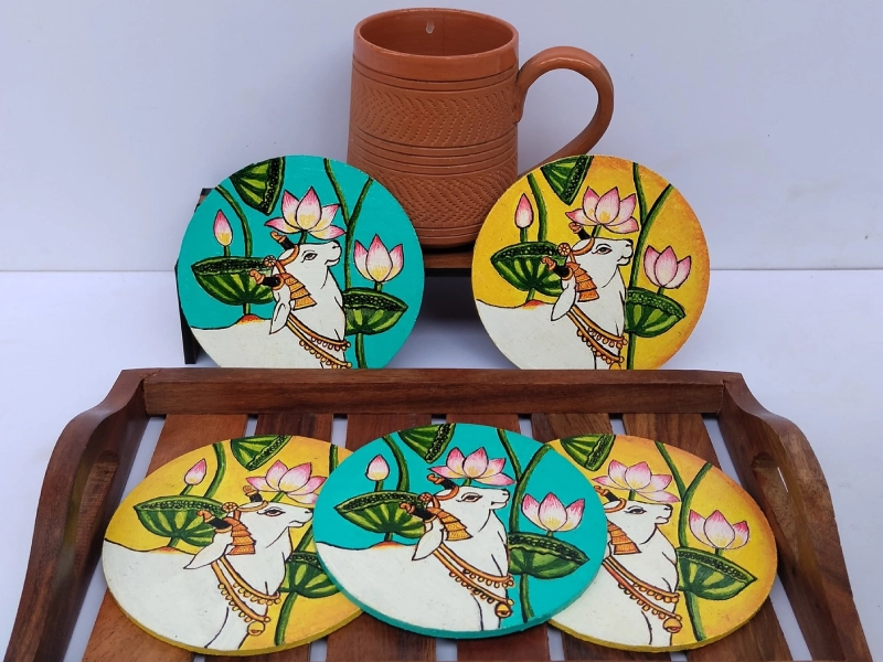 Handcrafted Folk-Art Coasters Reflect Women’s Empowerment Through Skill Development
