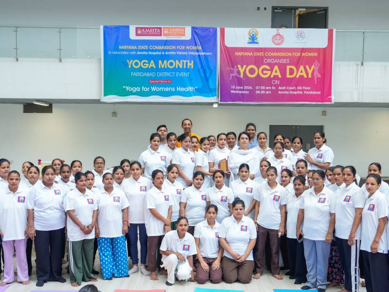 Hundreds Participate in ‘Yoga for Women’s Health’ Initiative at Amrita Hospital Ahead of International Yoga Day