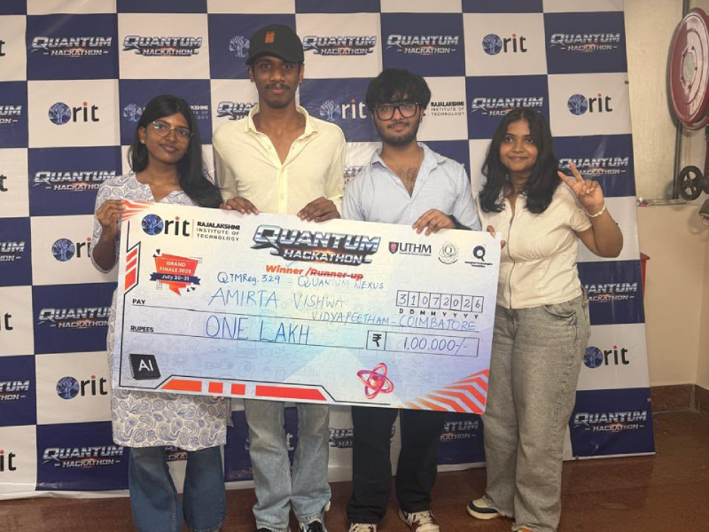 Amrita Students Win First Prize at International Quantum Hackathon
