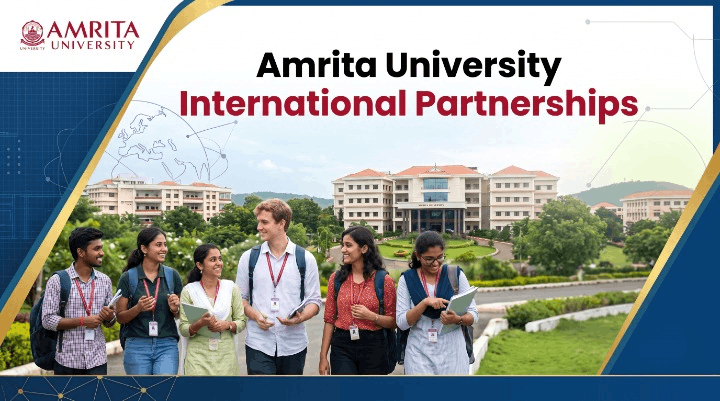 What does Amrita University’s International Partnerships offer?