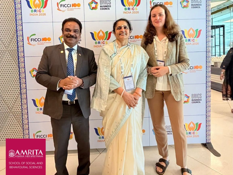 AmritaSSBS Represents Amrita Vishwa Vidyapeetham at BRICS Business Council Summit in New Delhi