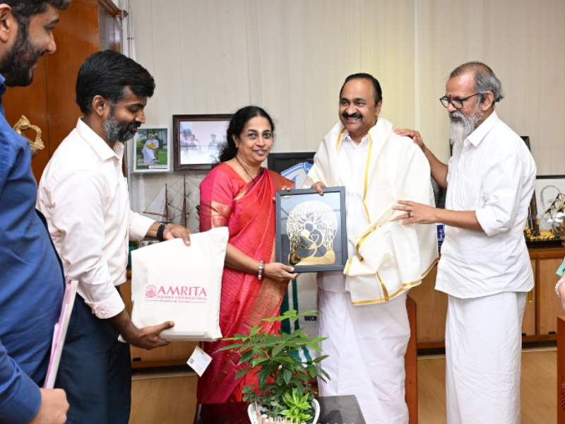 Amrita University Delegation Meets Kerala CM V. D. Satheesan and Key Cabinet Ministers