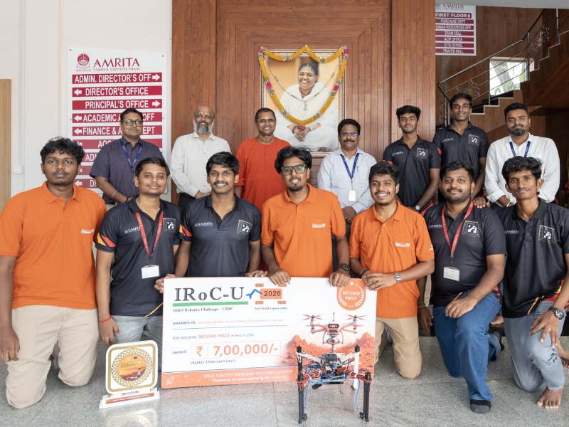 Amrita Vishwa Vidyapeetham’s Team Quantum Realm Secures Second Position in ISRO’s IRoC-U Challenge 2026