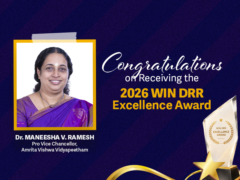 Dr. Maneesha Vinodini Ramesh Named Finalist for 2026 WIN DRR Excellence Award